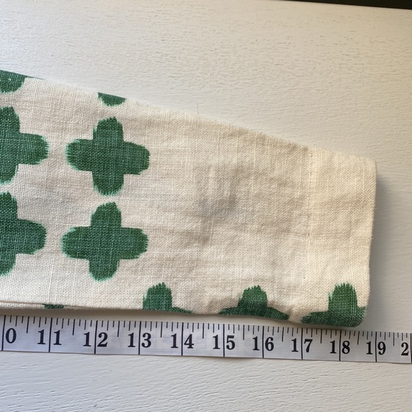 Summer Blazer with a belt white green Size S Linen St. Patric Lucky Jacket - Picture 11 of 15